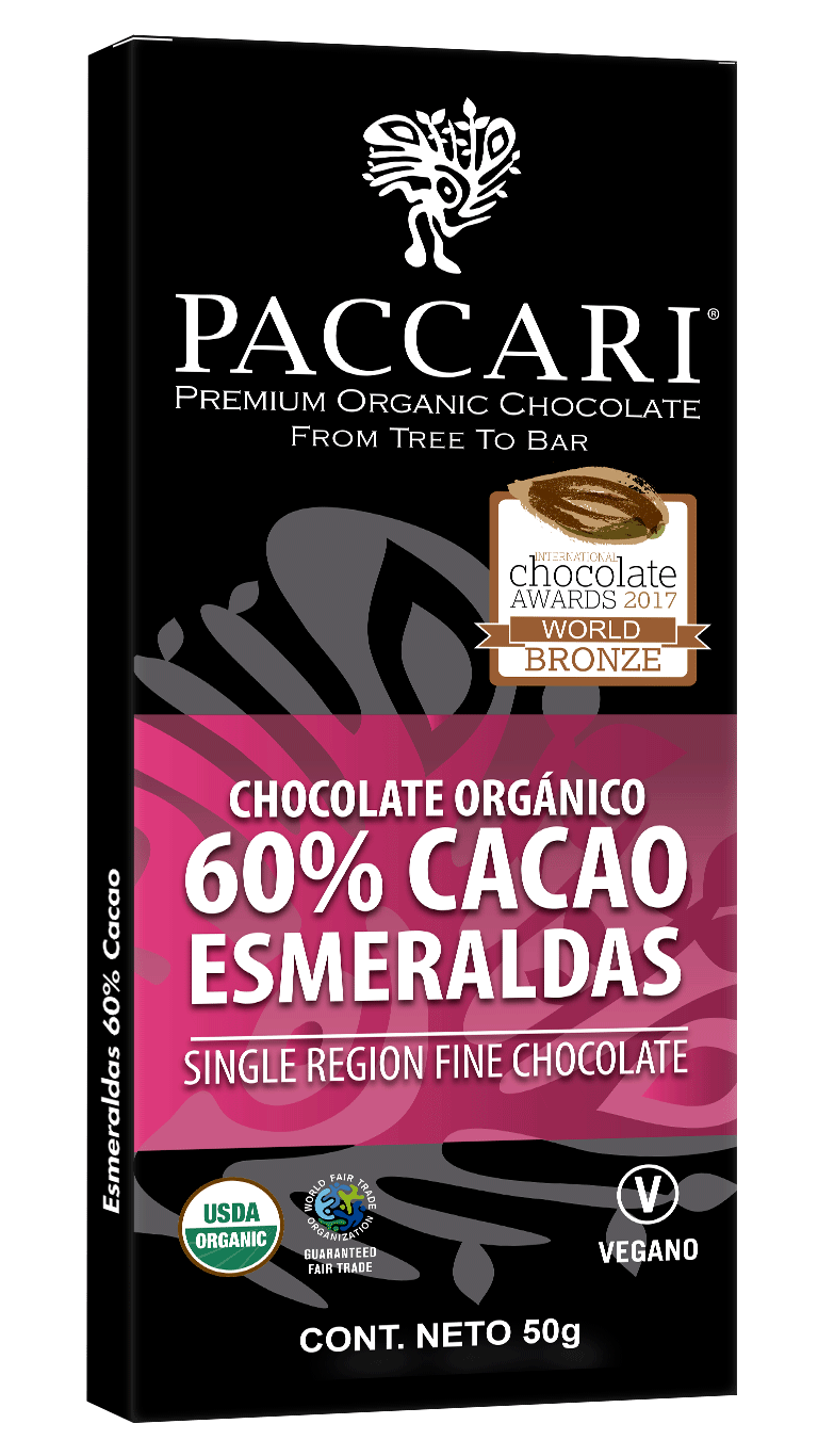 CHOCOLATE CACAO ESMERALDAS PACCARI 50G